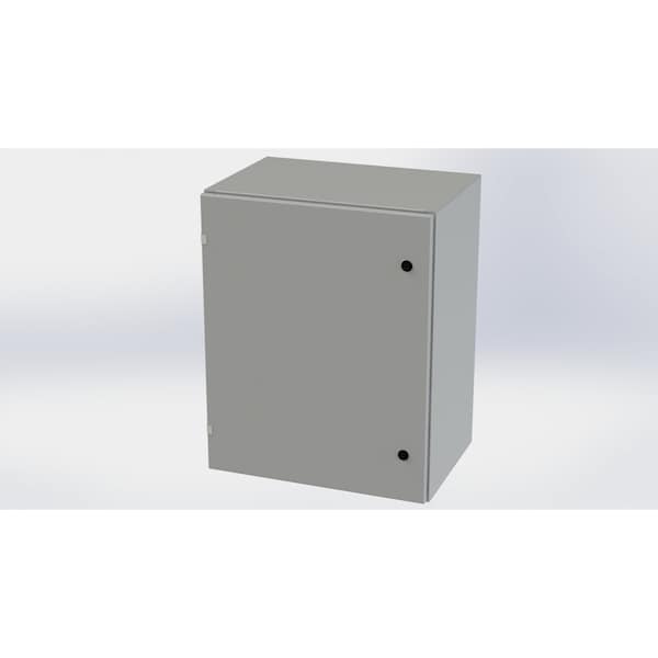 1/4 Turn Latch Electrical Enclosures, 30 in H, 16 in D, 24 in W, NEMA 3R, 4, 12, 13, Carbon Steel